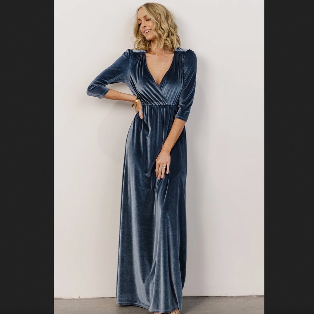 NWT baltic Born “Sofia” Velvet Maxi Dress | size s